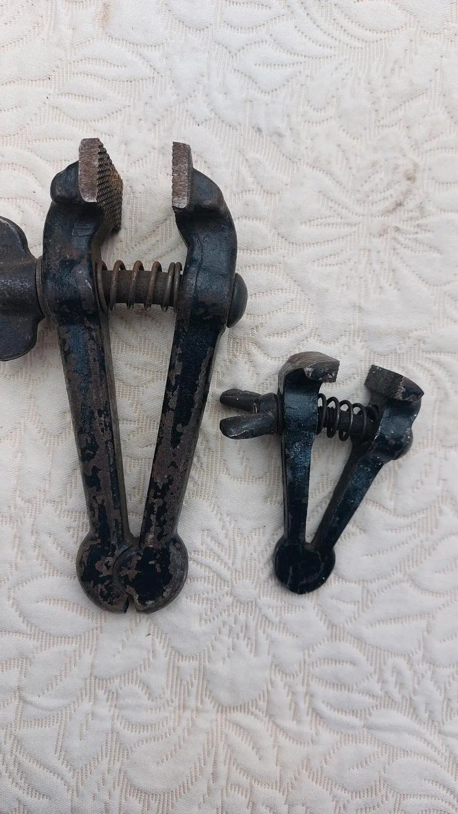Antike Feilkloben Juco Handschraubstöcke Vintage Werkzeug 2x — фото 1