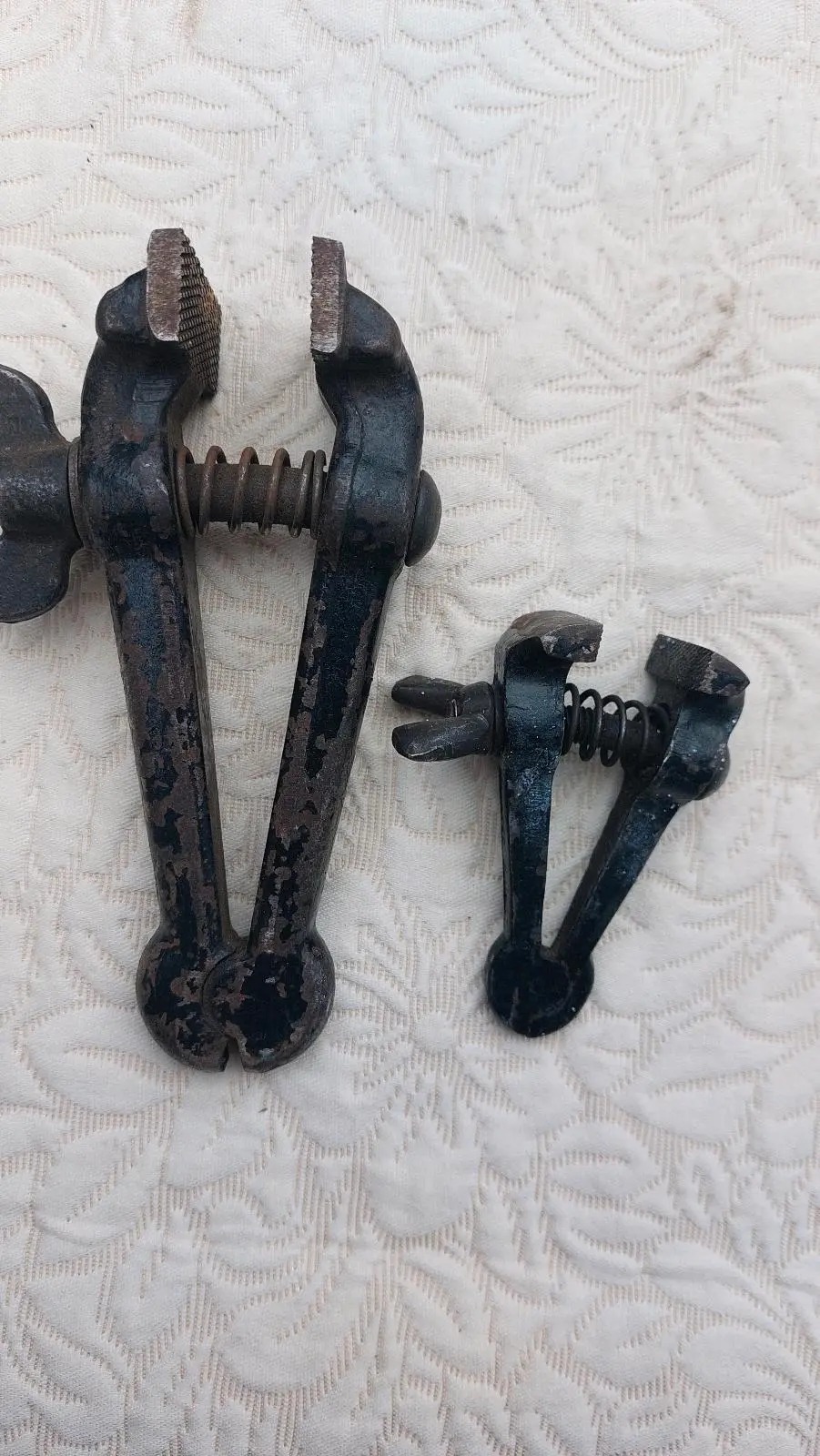 Antike Feilkloben Juco Handschraubstöcke Vintage Werkzeug 2x — фото 2