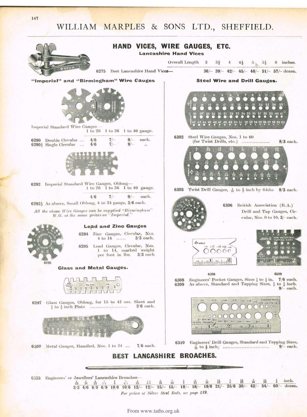 William Marples & Sons, каталог 1928 — стр. 163