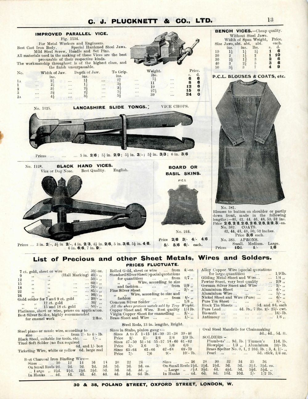 C. J. Plucknett & Co., каталог 1885 — стр. 13