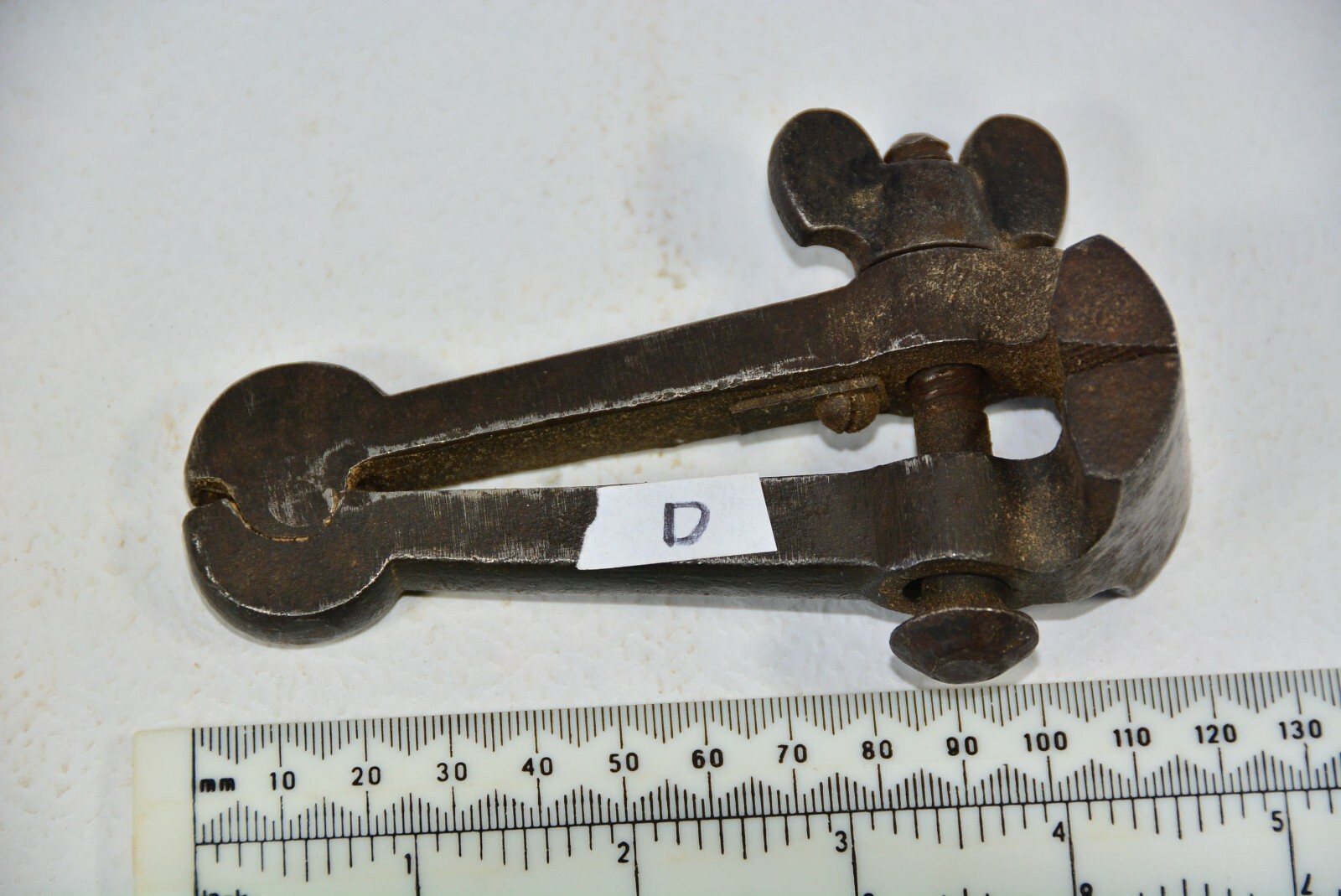 Vintage 5 " Hand Vice Clamp Strong Jaws 1½" wide WW2 1944 Gov. Issue Arrow F — фото 6