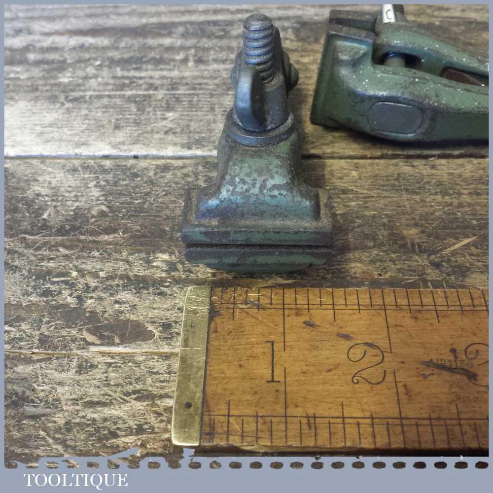 2 No: Vintage Spring Loaded Cast Steel Hand Vices – Good Condition — фото 4