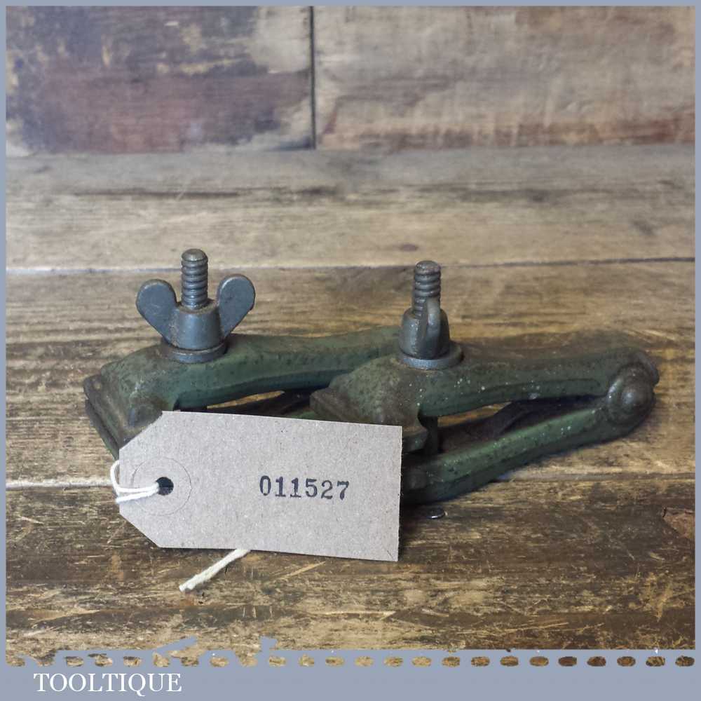 2 No: Vintage Spring Loaded Cast Steel Hand Vices – Good Condition — фото 5