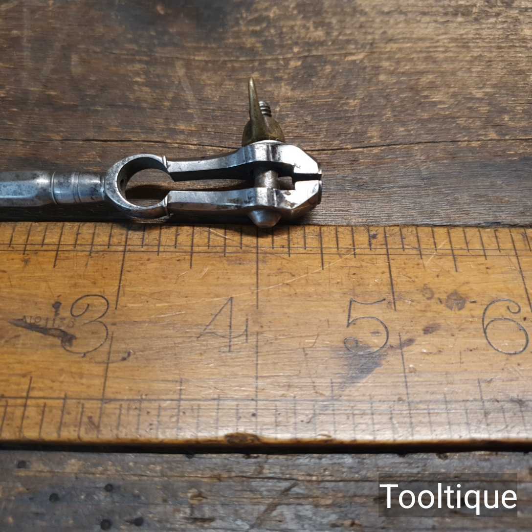 Antique Stubs Clockmakers Cast Steel Hand Vice with Brass Wing Nut Adjuster — фото 8
