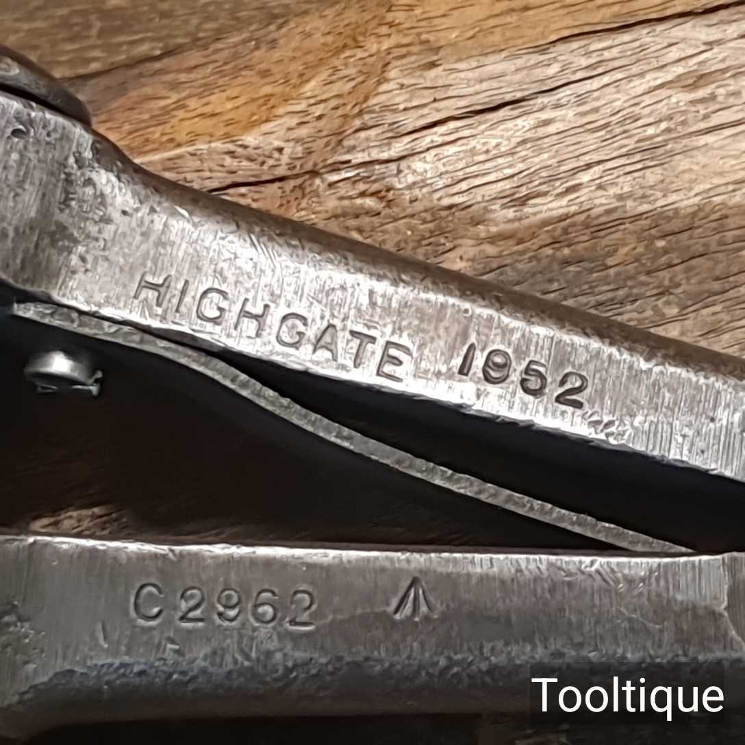 Vintage Highgate 1952 Cast Steel Hand Vice 1 ¾” Jaws – Good Condition — фото 4