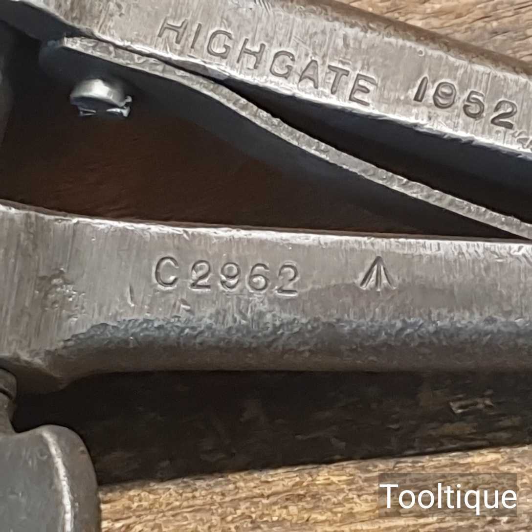 Vintage Highgate 1952 Cast Steel Hand Vice 1 ¾” Jaws – Good Condition — фото 5