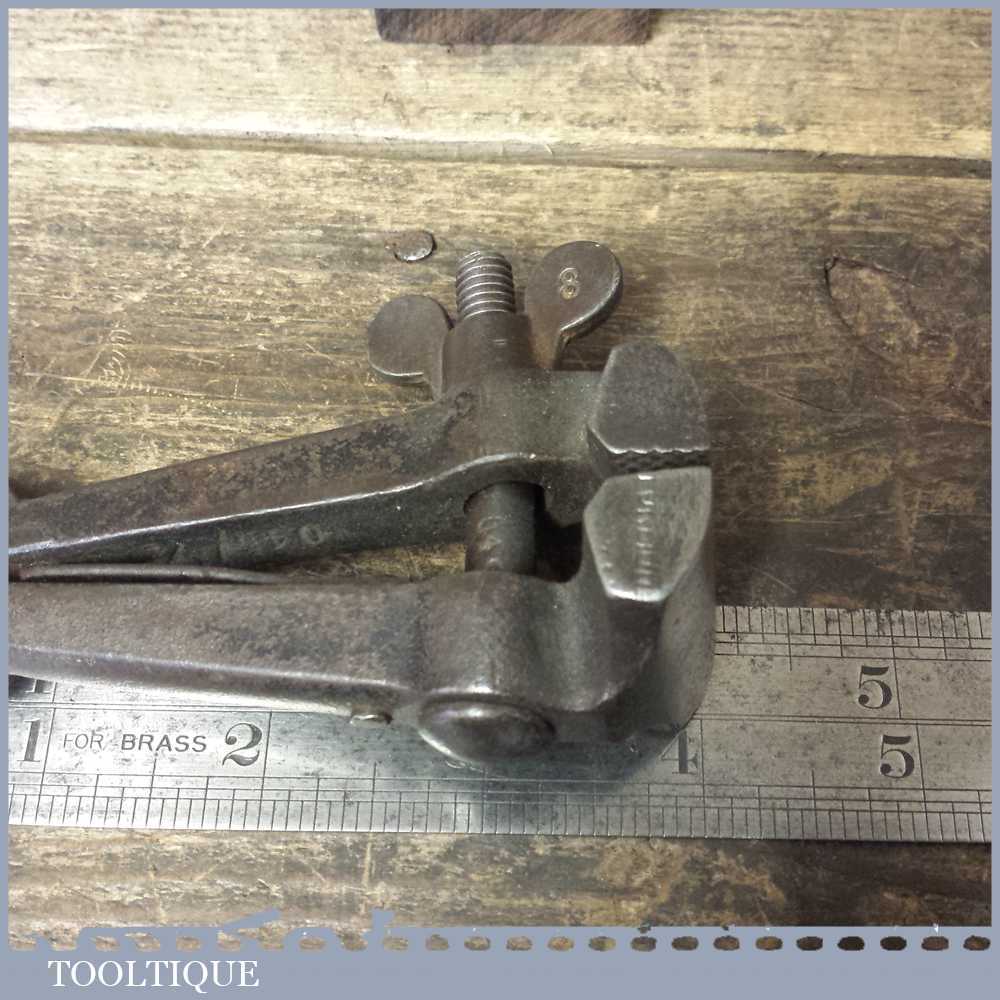 Vintage Sprung Loaded Cast Steel Hand Vice – Good Condition — фото 7