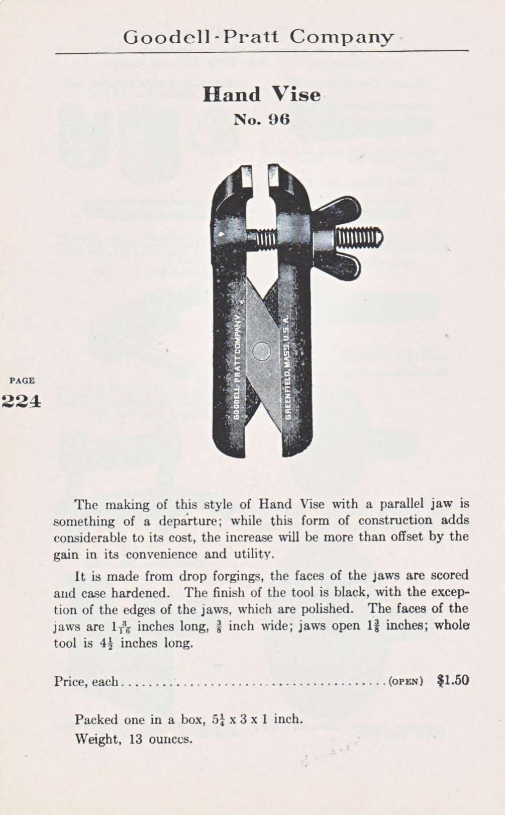 Goodell-Pratt Company, каталог № 11, 1913 год, стр. 224–225