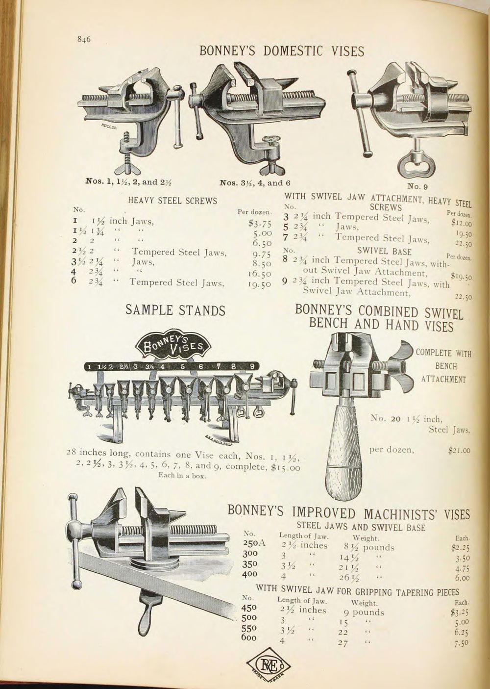 Russell & Erwin Mfg. Co., каталог 1899 года, стр. 846