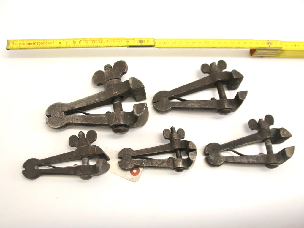 Antique Hand Vises or File Clamps, 1930s, Set of 5 — фото 5