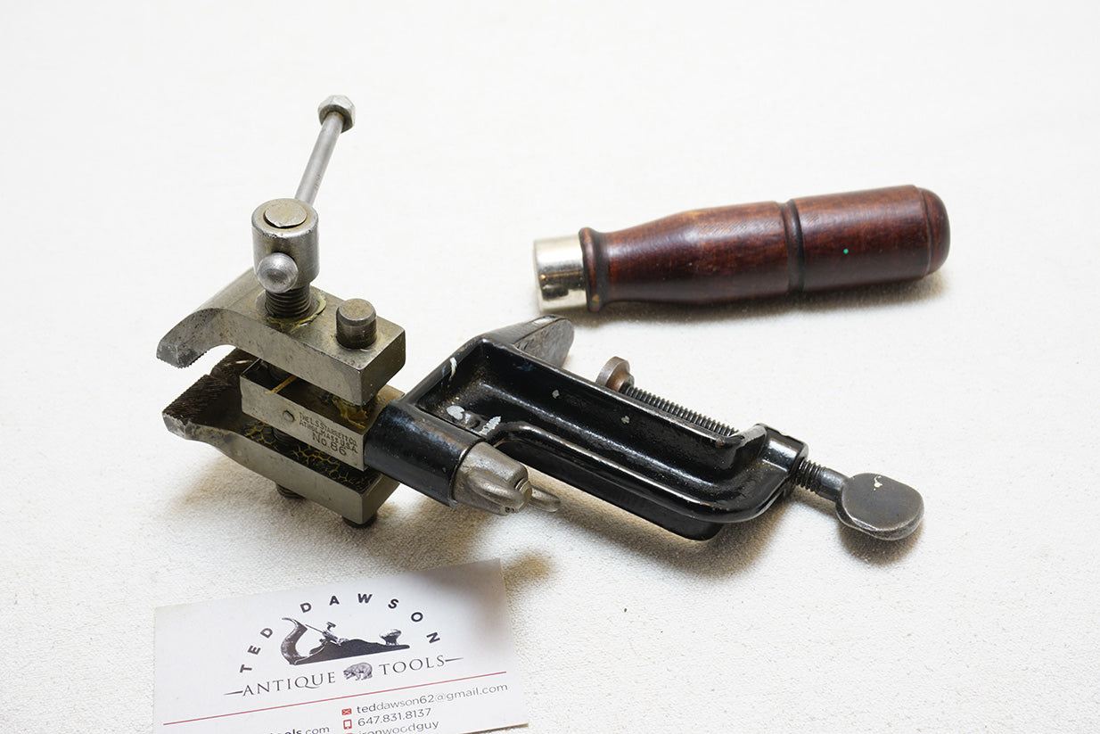 BEAUTY COMPLETE STARRETT NO. 86 MACHINIST HAND VISE - 1923 PATENT — фото 1
