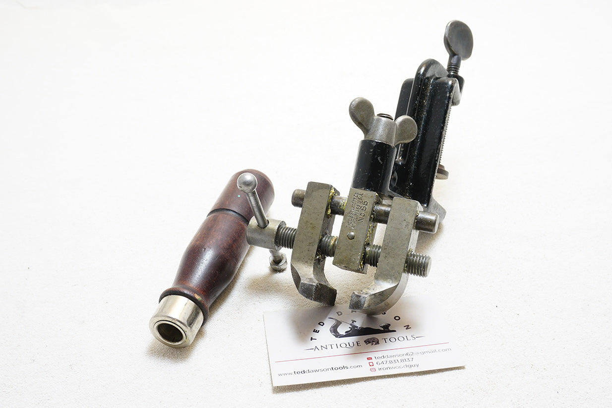 BEAUTY COMPLETE STARRETT NO. 86 MACHINIST HAND VISE - 1923 PATENT — фото 3